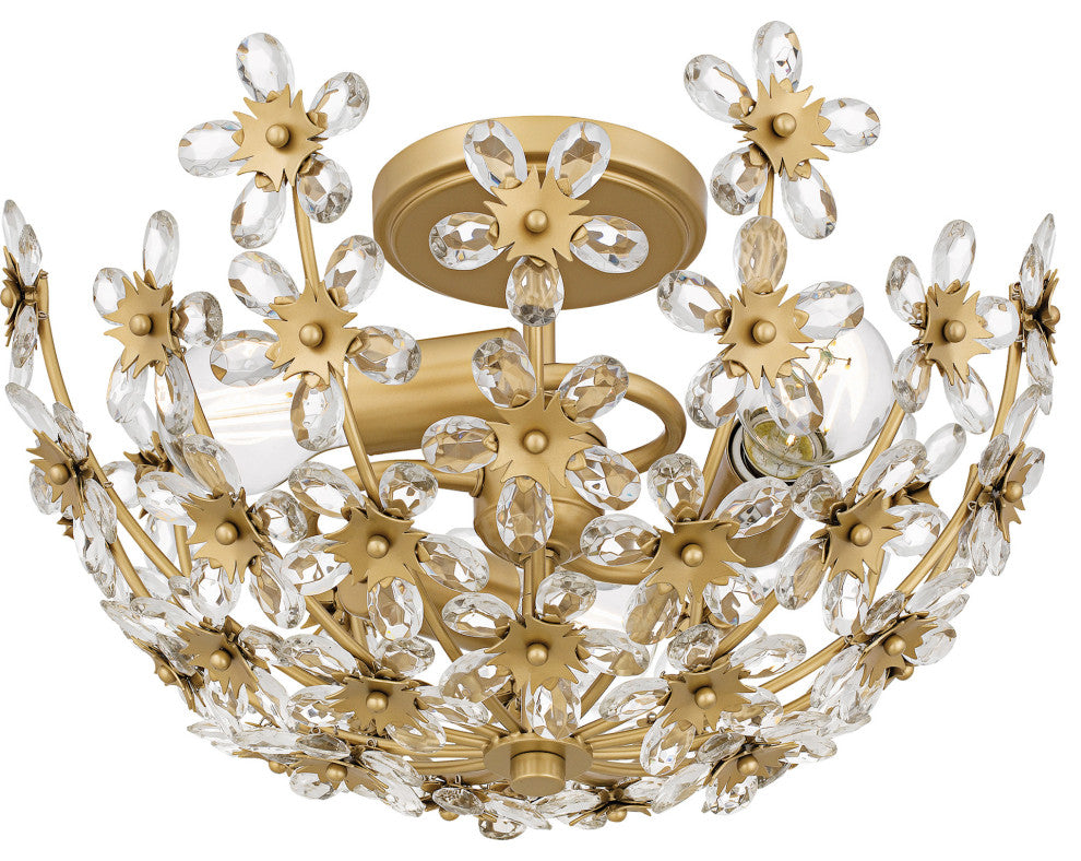 Quoizel QSF6783 Rosemary 3 Light 16"W Semi-Flush Bowl Ceiling - Matte Black