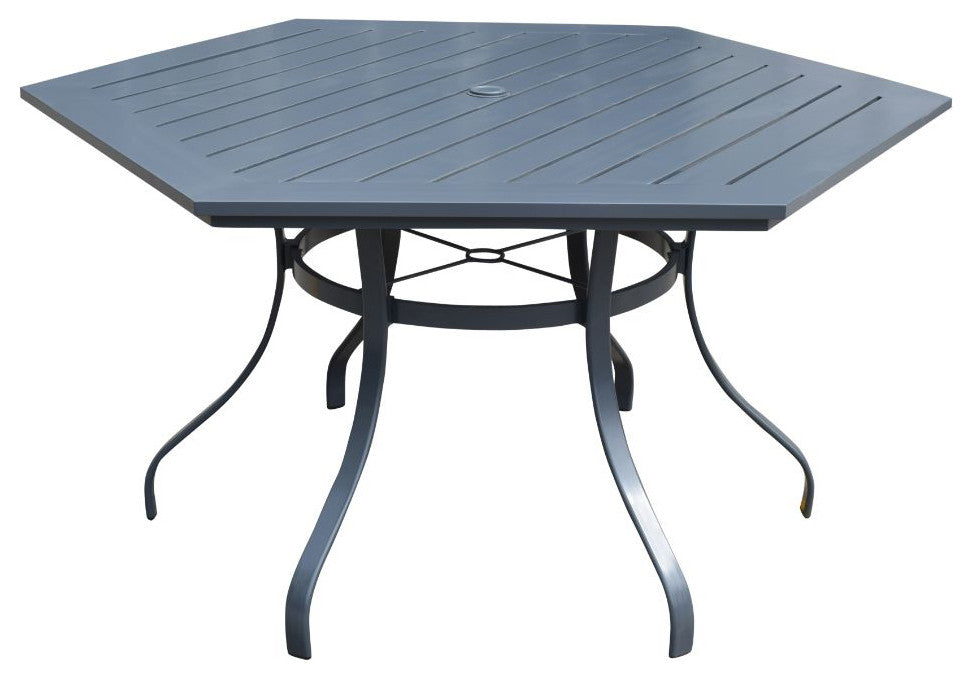 Santa Fe 7 Piece Spring Chair 60" Hexagon Dining Set