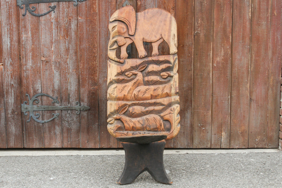 Late 20th Century African Tribal Elephant Chair