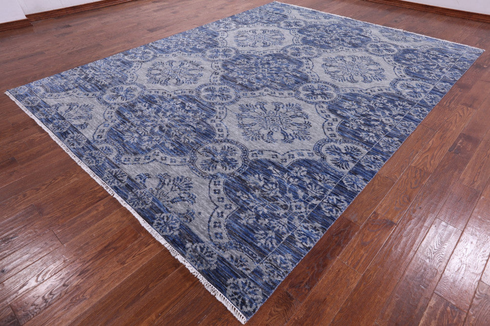 Modern Hand-Knotted Wool Rug 9' 1" X 12' 2" Q8761