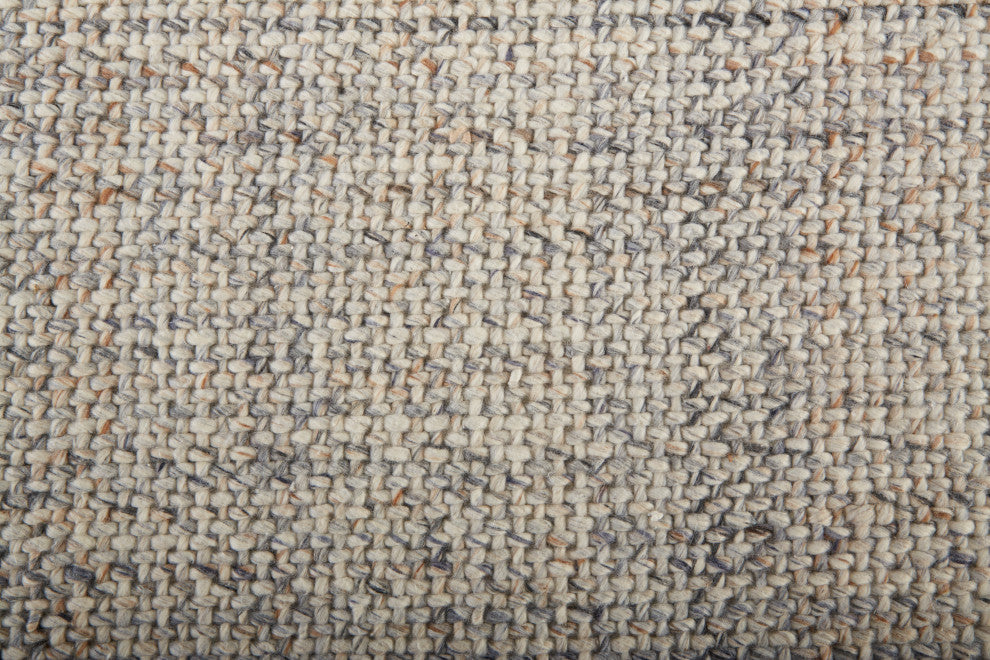 Weave & Wander Siona Space Dyed Flatweave Rug, Ivory/Gray, 5' X 8'