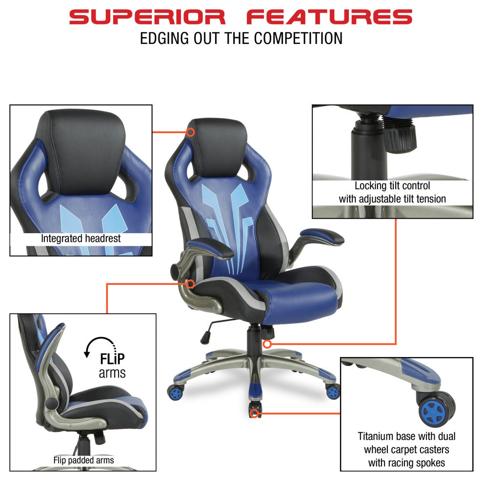 Ice Knight Gaming Chair, Blue