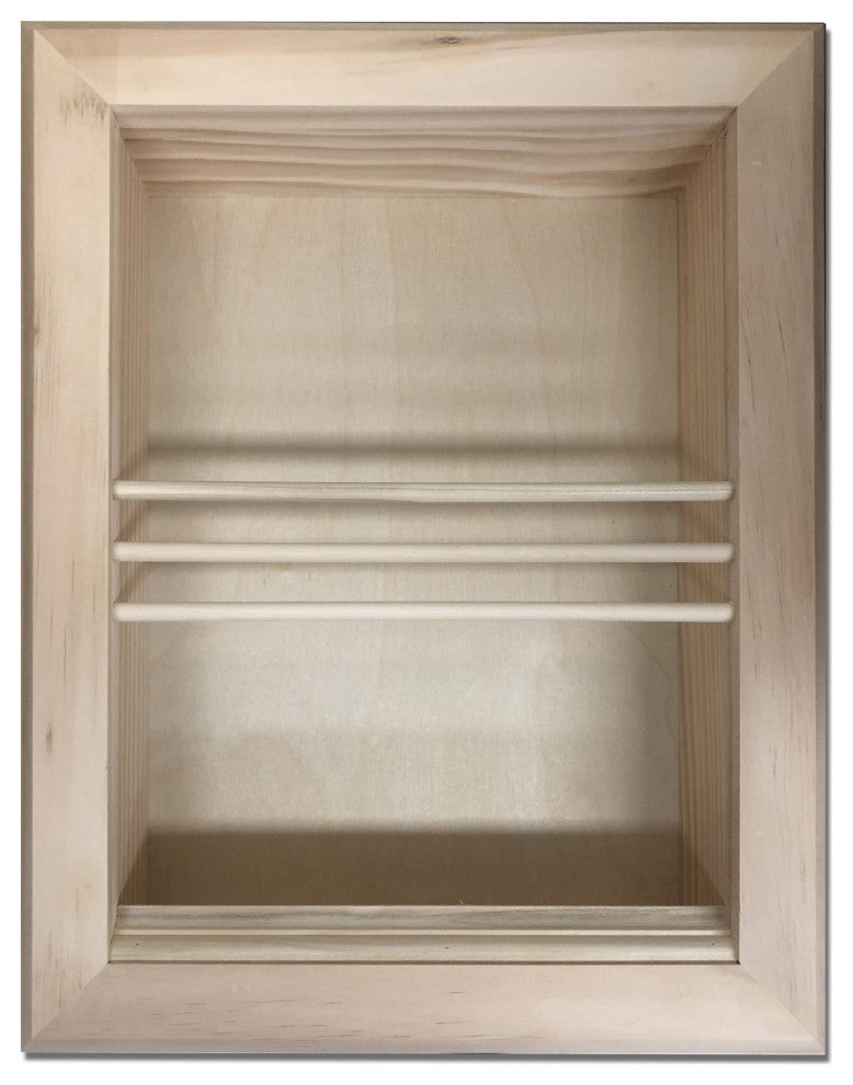 Montclair Recessed Magazine Rack, Unfinished