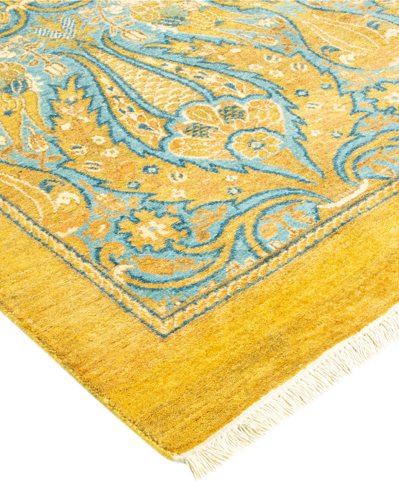 Mogul, One-of-a-Kind Hand-Knotted Area Rug, Green, 8' 1" x 10' 1"