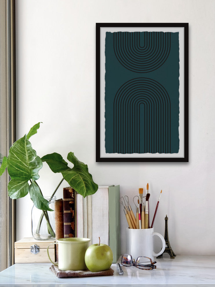 "Opposite Tracks" Framed Painting Print, 30x45
