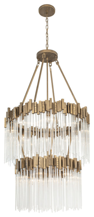 Varaluz 309C14 Matrix 14 Light 30"W Waterfall Chandelier - Havana Gold