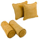 Double-Corded Solid Microsuede Throw Pillows With Inserts, Set of 4, Lemon