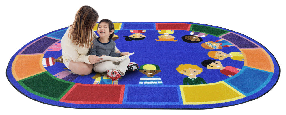 All of Us Together Rug, 7'8"x10'9" Oval