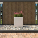 Thistle Rectangular Fiberstone and MGO Clay Planter, 28 Inch