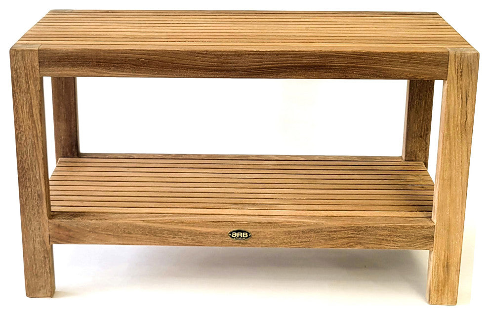 Teak Shower Bench Fiji 30" (75 cm) with Shelf