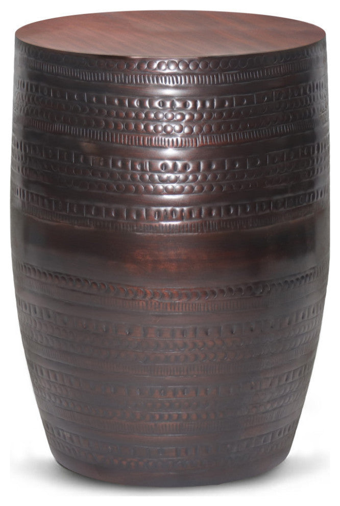 Johnsen Large Metal Accent Table, Oil Rubbed Bronze