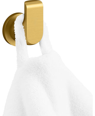 Kohler K-97499 Avid Single Robe Hook - Vibrant Brushed Moderne Brass
