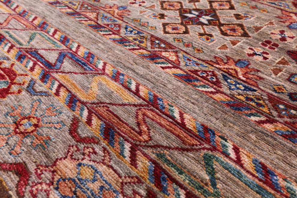 Khorjin Super Kazak Handmade Wool Rug 8' 9" X 12' 1" Q7428