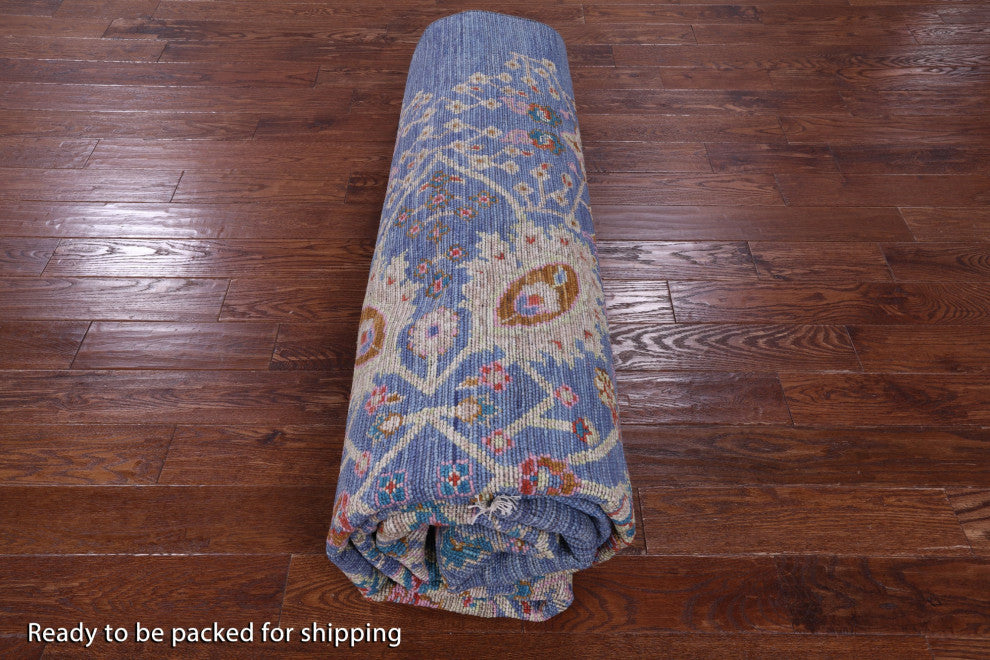 Turkish Oushak Hand Knotted Wool Rug 9' 1" X 12' 1" - Q13583