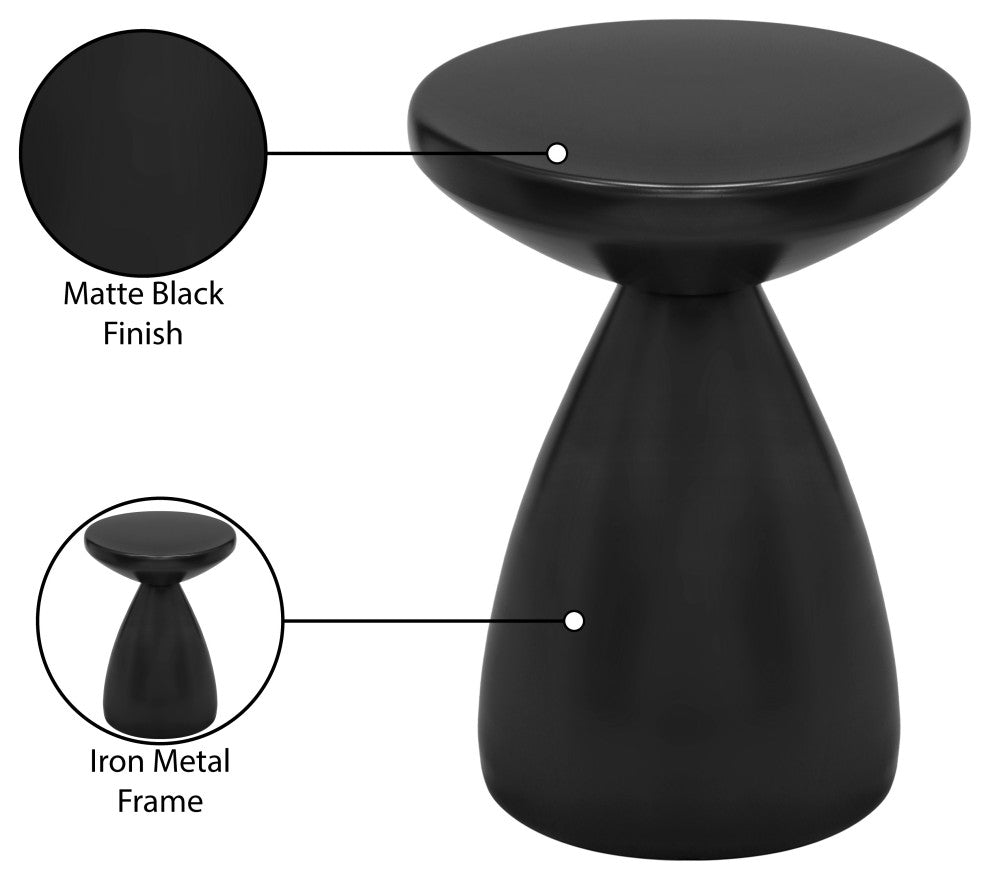 Anika Iron End / Side Table, Black
