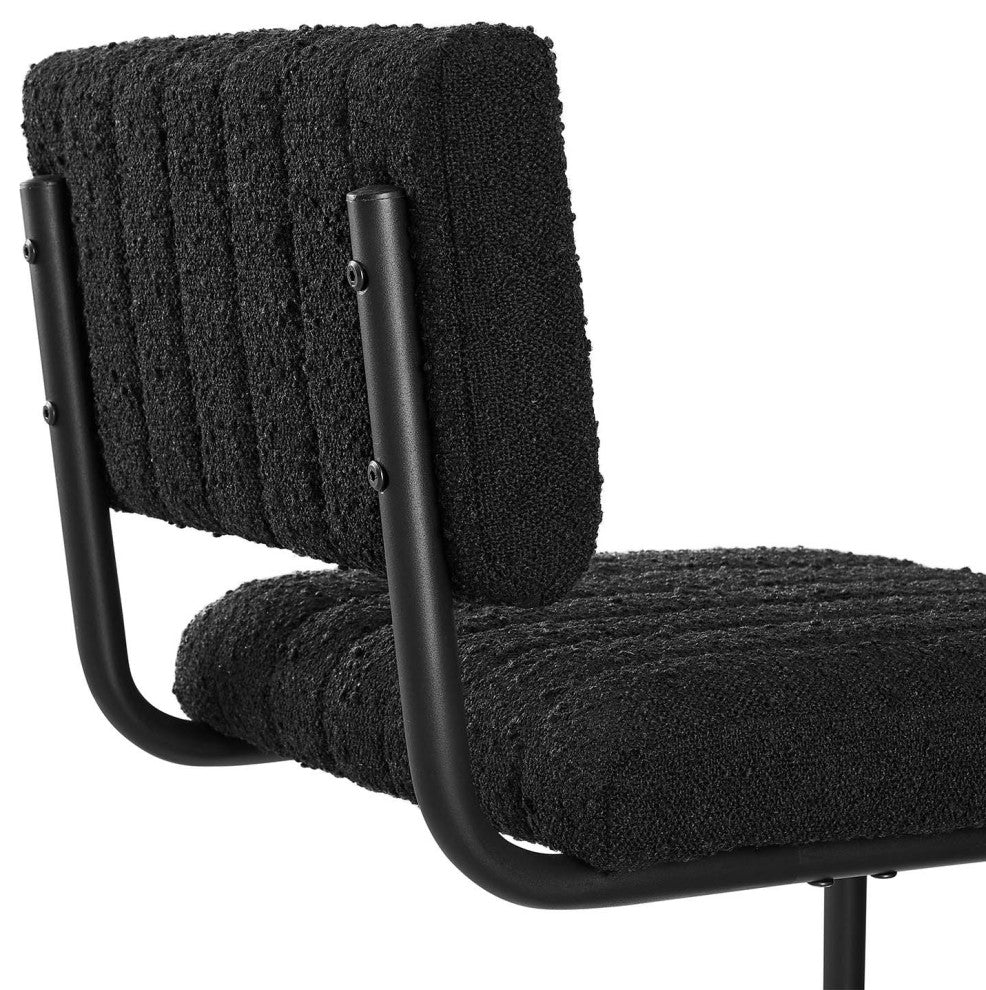 Parity Boucle Bar Stools, Set of 2, Black Black