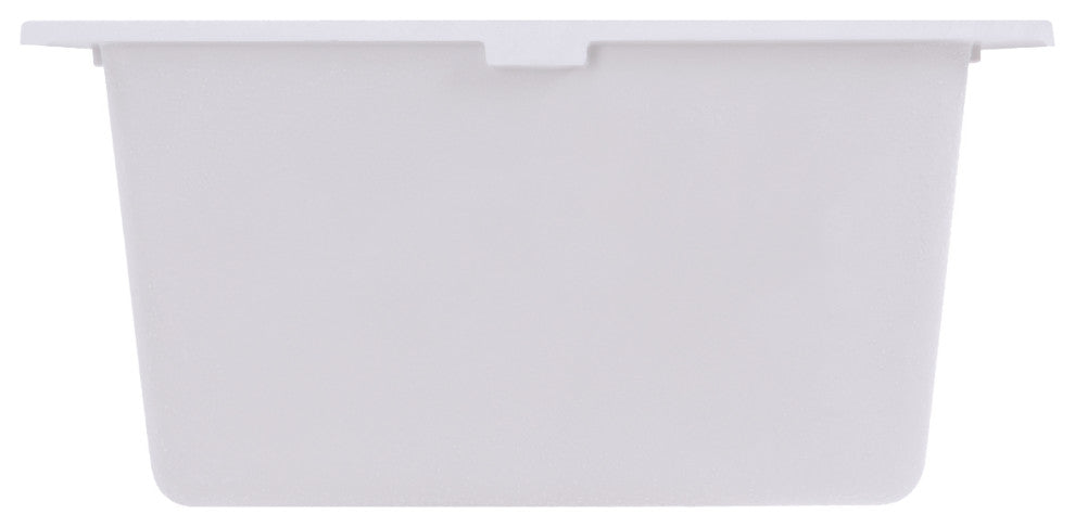 Nantucket Sinks 17" Single Bowl Undermount Granite Composite Bar-Prep Sink, Whit