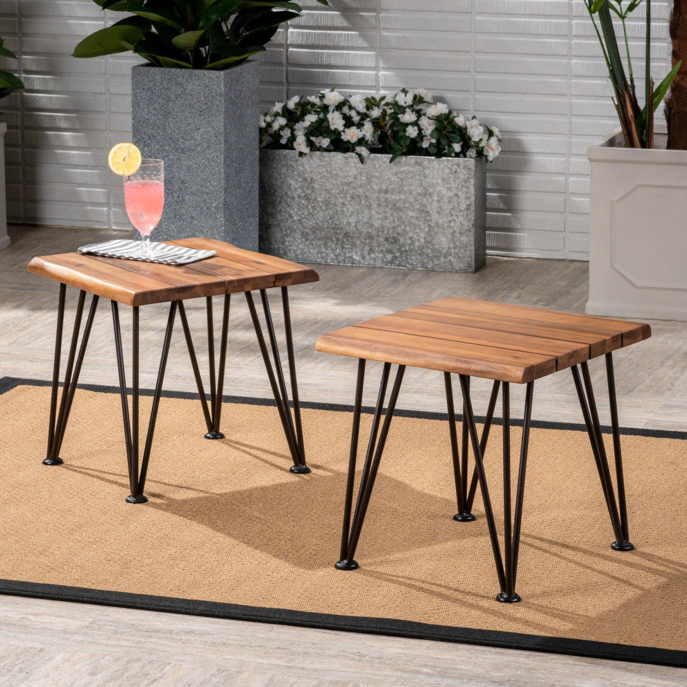 GDF Studio Zahir Outdoor Accent Table, Set of 2