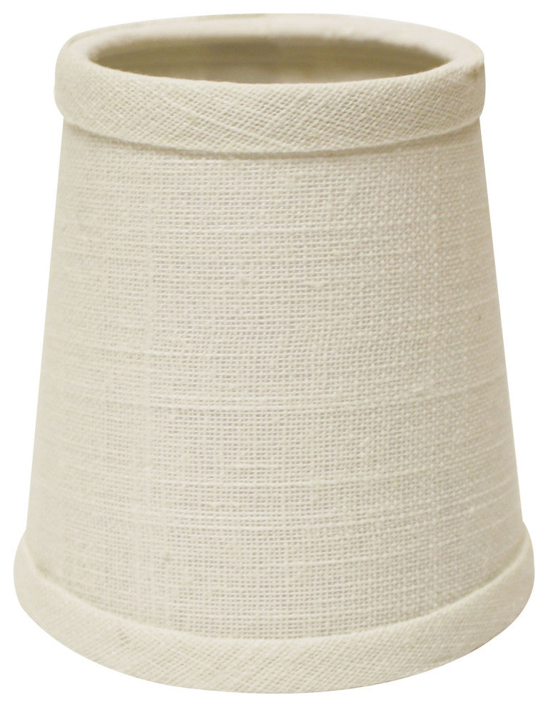 5" Off White Set of 6 Chandelier Linen Lampshades