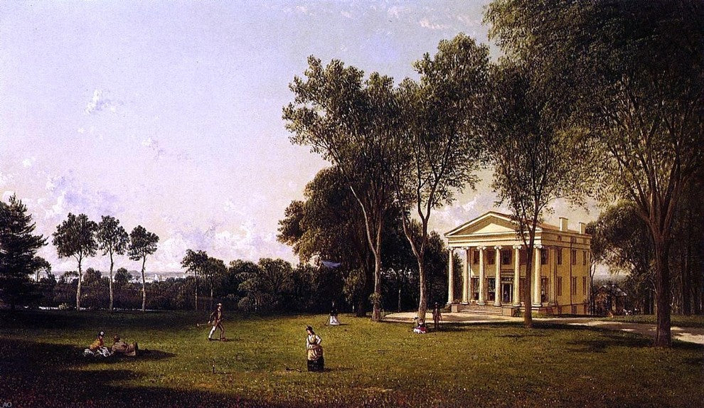 David Johnson Croquet on the Lawn, 18"x27" Wall Decal