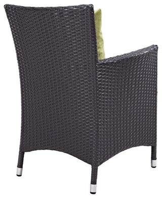 Modway Convene 11 Piece Outdoor Patio Dining Set, Espresso Peridot