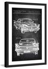 "Vintage Cadillac" Framed Painting Print, 16"x24"