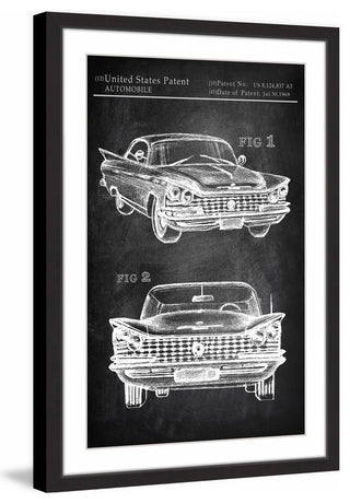 "Vintage Cadillac" Framed Painting Print, 16"x24"