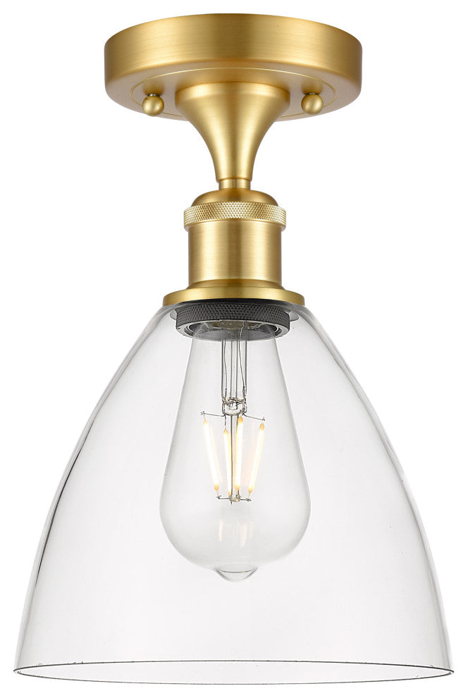 Innovations 516-1C-SG-GBD-752-LED 1-Light Semi-Flush Mount, Satin Gold