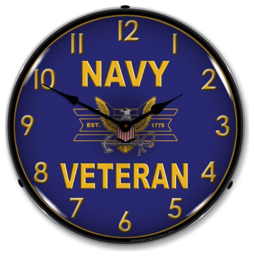 1407525 Navy Veteran Clock
