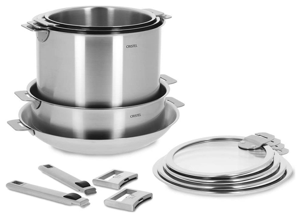 Cristel Strate Stainless-Steel 13 Piece Cookware Set