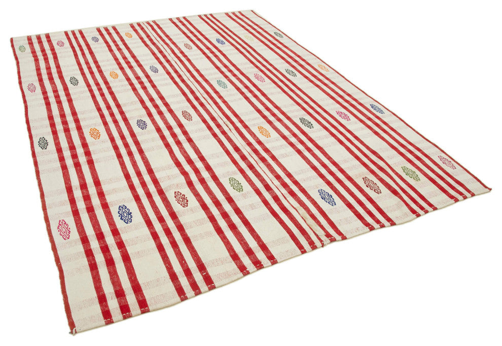 Rug N Carpet - Handmade Turkish 6' 5'' x 8' 6'' One-of-a-Kind Kilim Rug