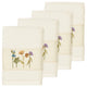 Serenity 4-Piece Embellished Washcloth Set, Cream