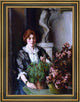 Mary Bradish Titcomb The Flower Arranger Framed Premium Canvas Print, 21"x28"