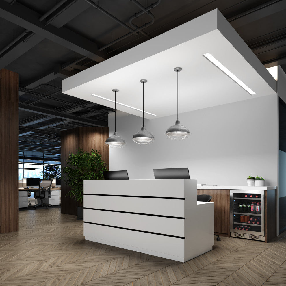 R Series Collection 14" Corded RLM Pendant, Galvanized