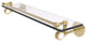 Clearview 22" Gallery Rail Glass Shelf with Dotted Accents, Unlacquered Brass