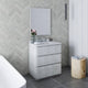 Fresca Formosa Modern 30" Rustic White Single Sink Vanity Set, Faucet Fft9161ch