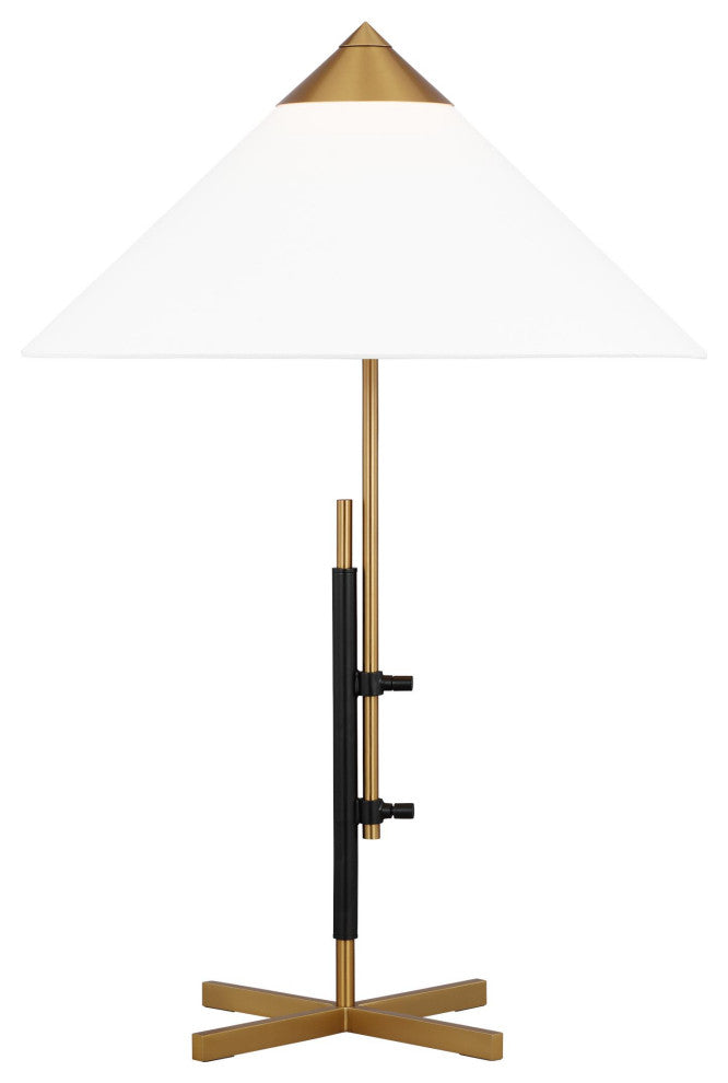 Franklin Table Lamp, Burnished Brass and Deep Bronze