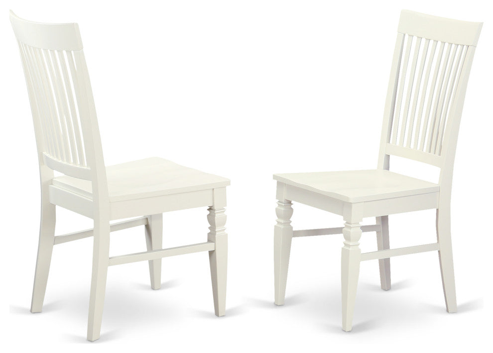 3 Pc Square Kitchen Table And 2 Hard Wood Chairs For Dining Room In White