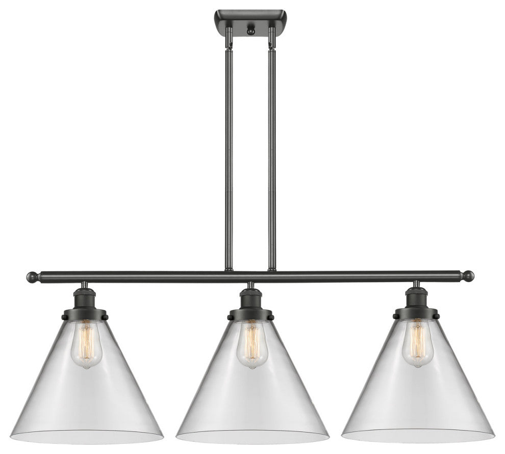 Innovations 916-3I-OB-G42-L Cone 12" 3 Light Island Light, Oil Rubbed Bronze