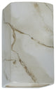 Ambiance, Small ADA Rectangle, Closed Top Wall Sconce, Carrara Marble