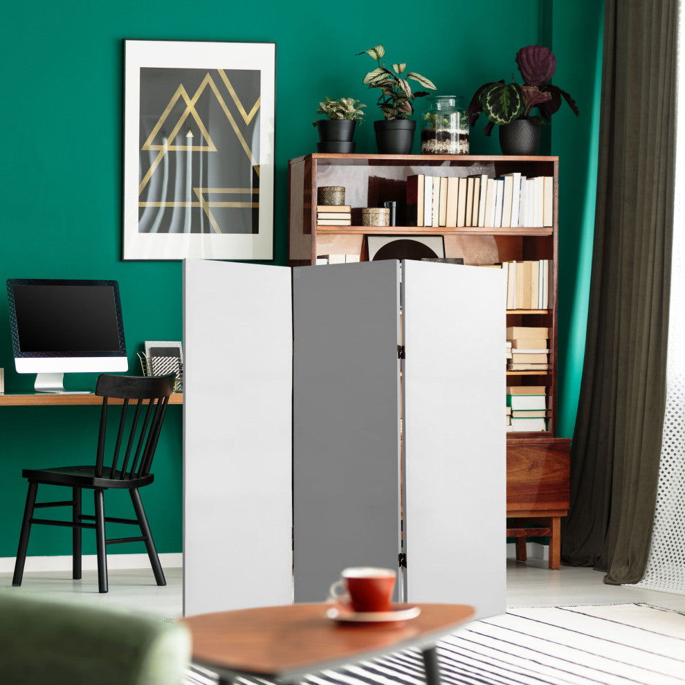 4' Tall Do It Yourself Canvas Room Divider, 3 Panel