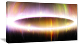 Large Oval of Northern Lights, Abstract Art on Canvas, 32x16