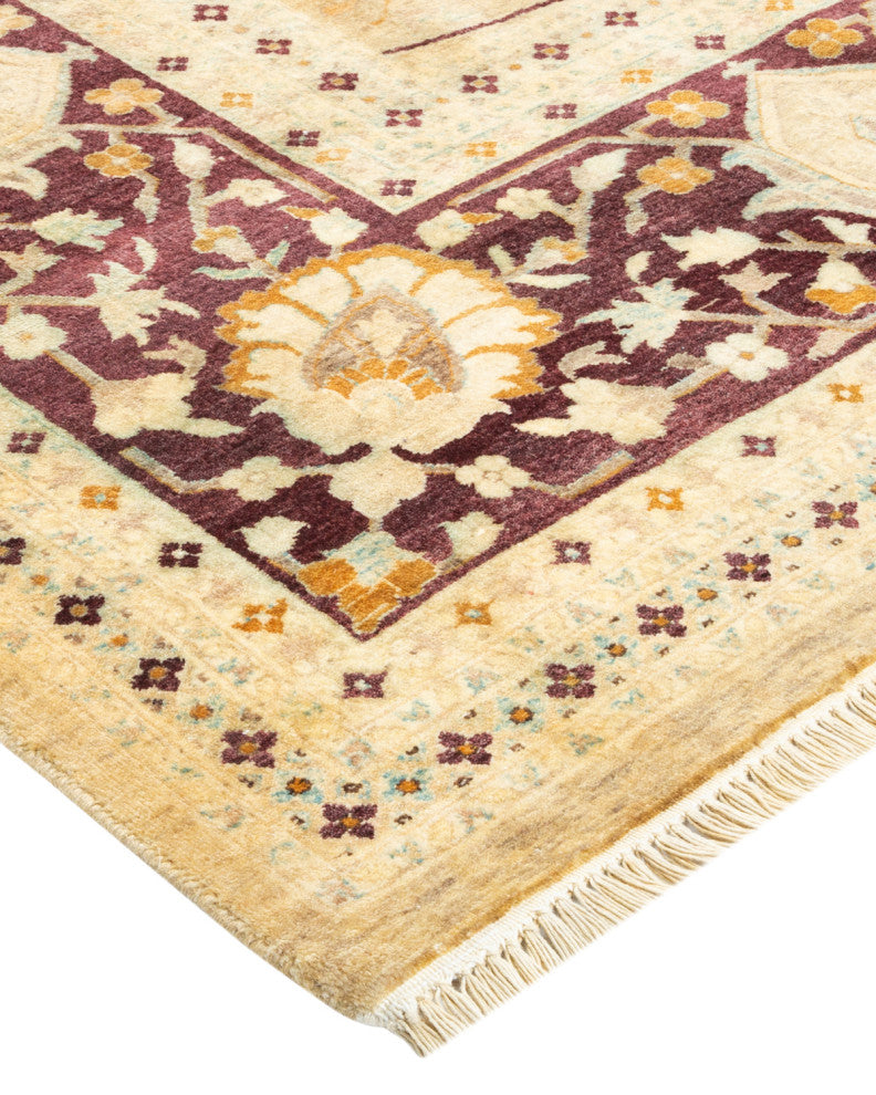 Mogul, One-of-a-Kind Hand-Knotted Area Rug, Ivory, 8' 2" x 10' 3"