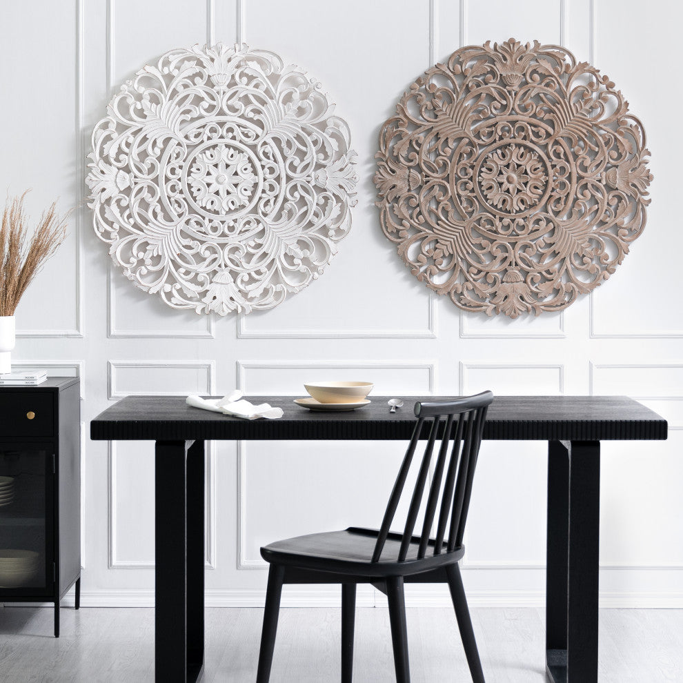 Frasso White Wall Medallion, White