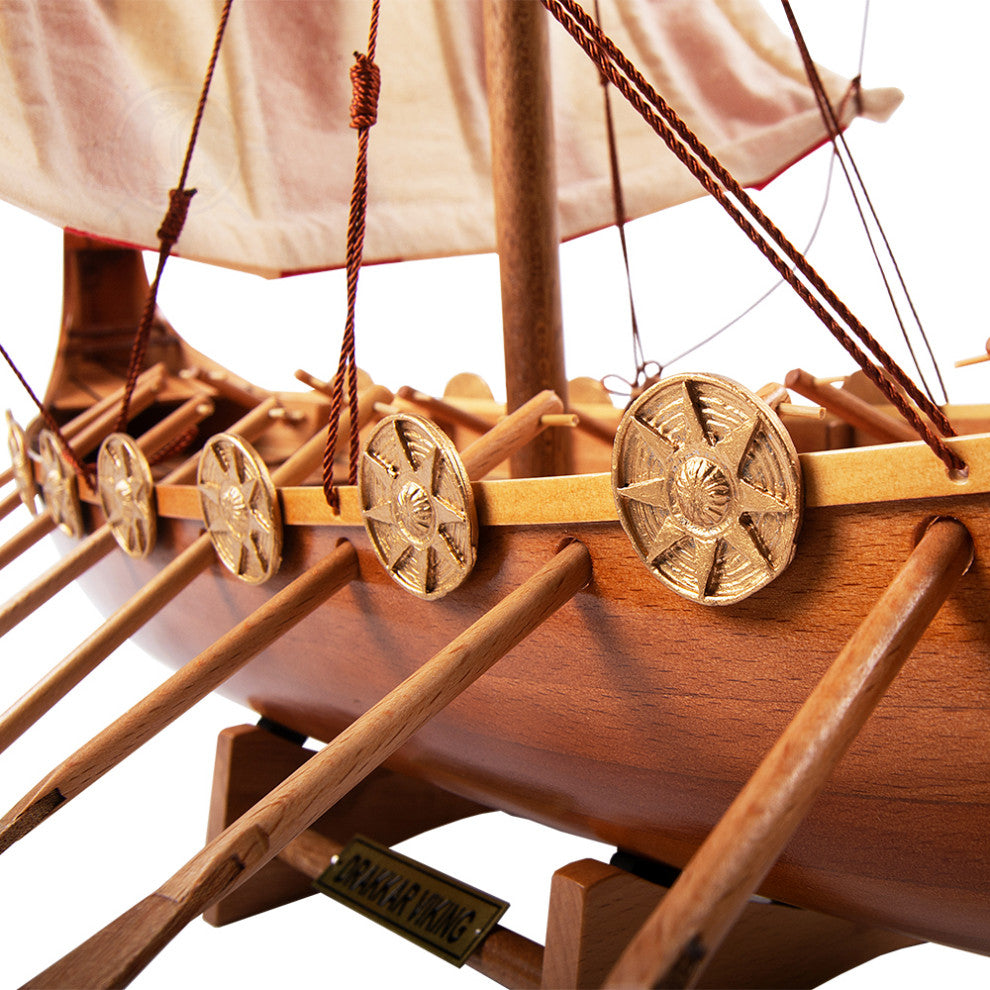 Drakkar Viking Wooden Handcrafted boat model