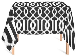 Kirkwood Pattern Black 58x58 Tablecloth