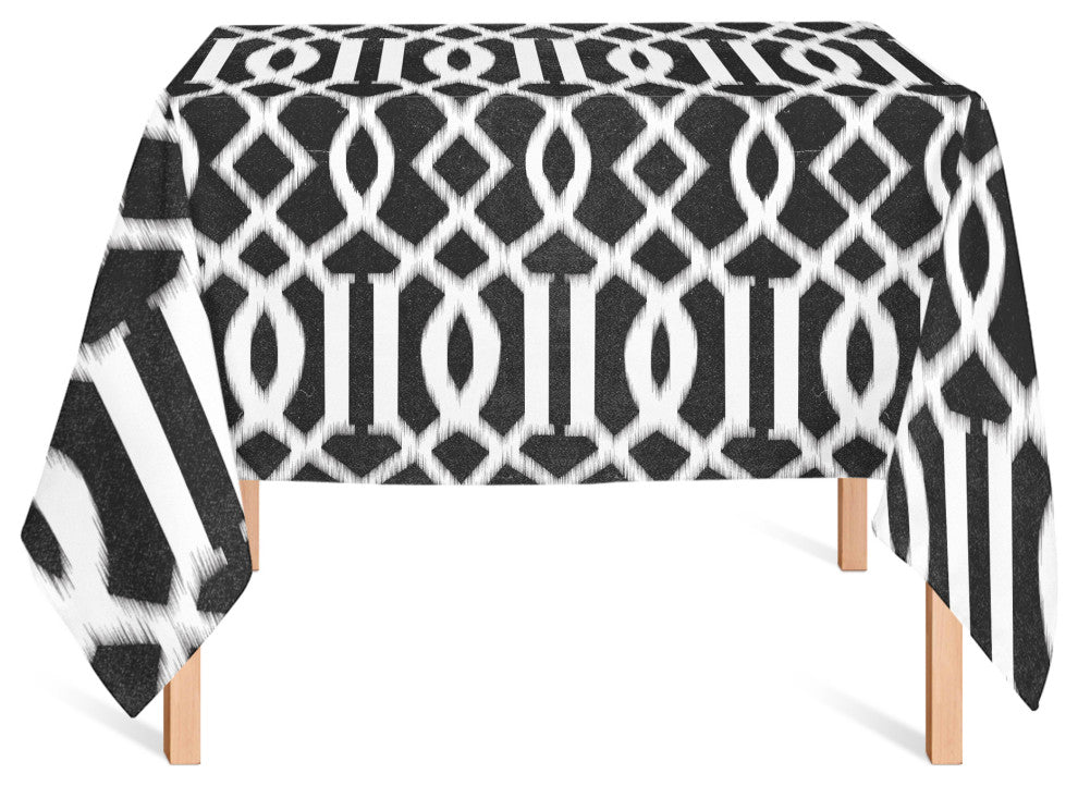 Kirkwood Pattern Black 58x58 Tablecloth