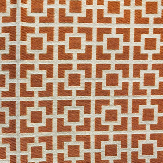 Uptown Orange and Ivory Luxury Throw Pillow, 18"x18"