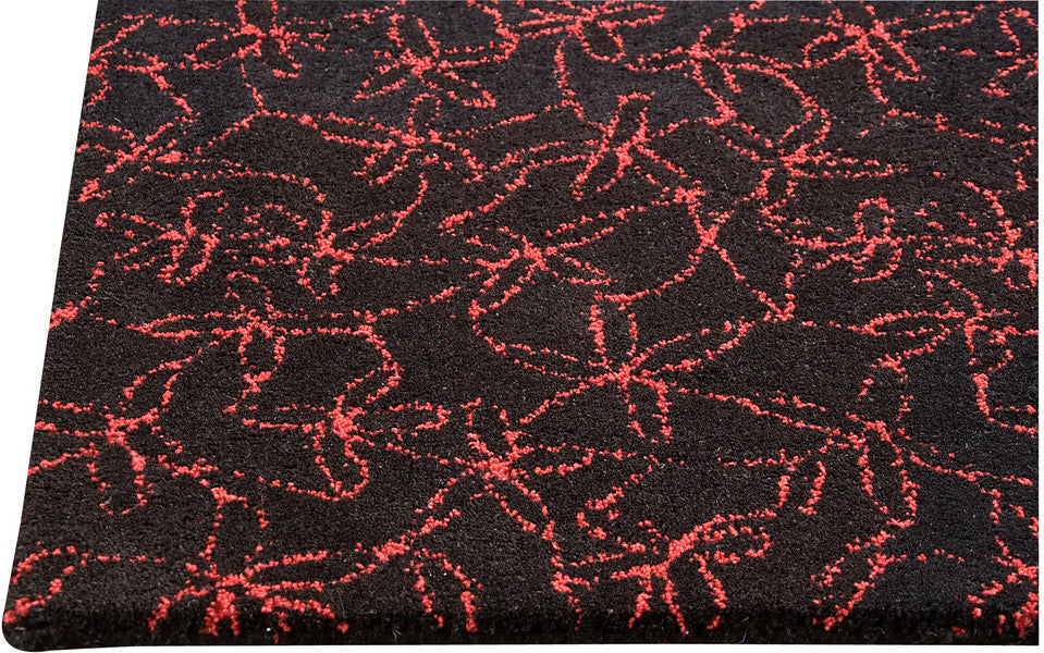 Hand Tufted Black Wool Area Rug