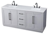 Home Living 72" Double Bathroom Vanity, Grey